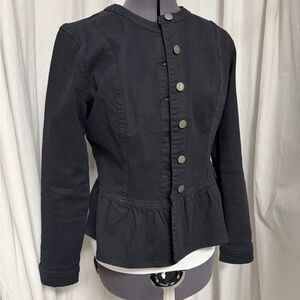 Women's Black Button-Up denim Jacket